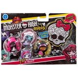 Monster High Minis Series 1 - Clawdeen Wolf, Abbey Bominable and Catty Noir Mini Figure 3-Pack