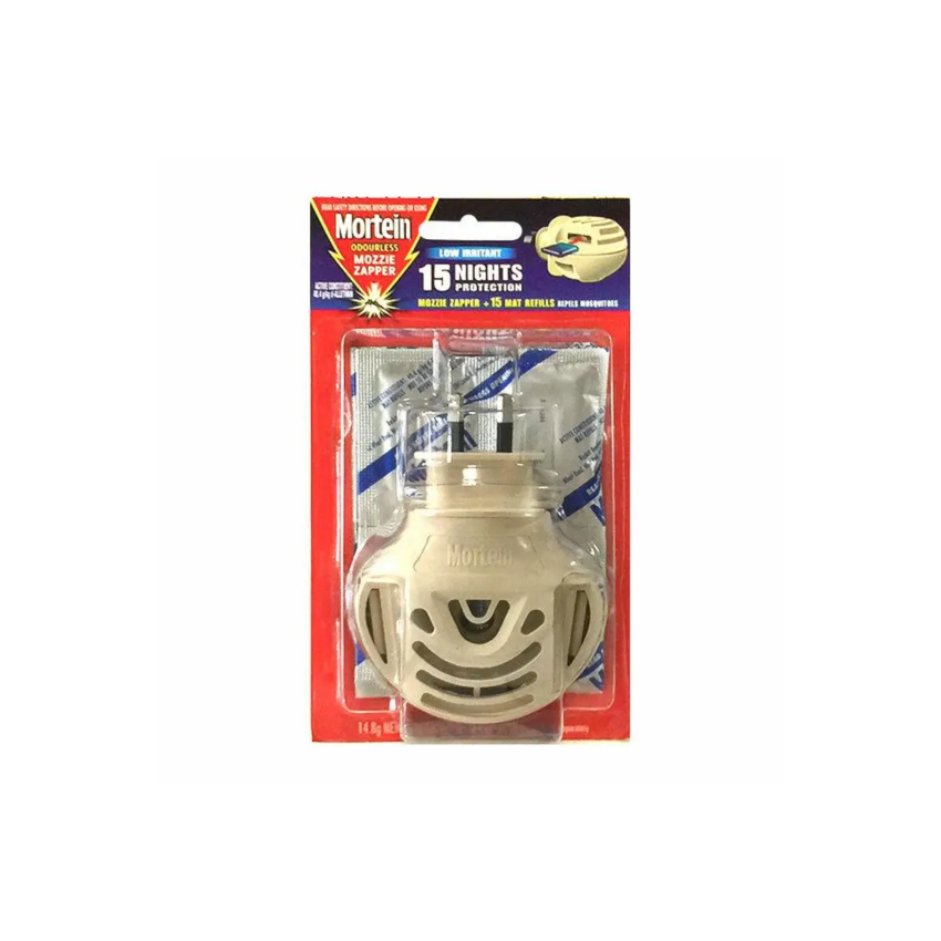 Mortein Zapper with 15 Mat Refills - Repels Mosquito