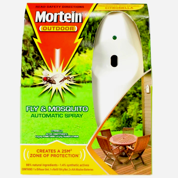Mortein Outdoor Fly & Mosquitoes Automatic Spray System - Citronella 1 ...