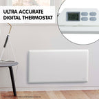 Nobo 2400W NTL4S24-FS40 Electric Panel Heater Thermostat & Castors