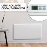 Nobo 2400W NTL4S24-FS40 Electric Panel Heater Thermostat & Castors