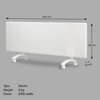 Nobo 2400W NTL4S24-FS40 Electric Panel Heater Thermostat & Castors
