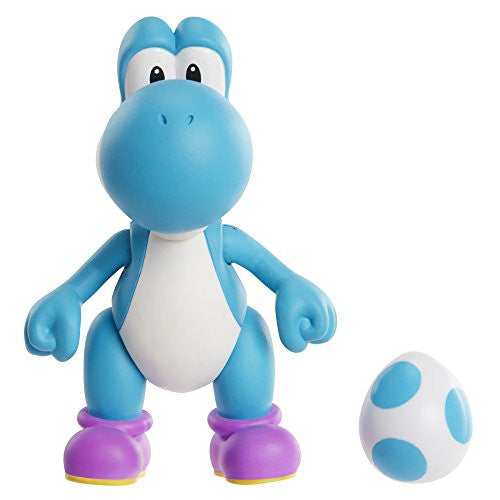 World Of Nintendo - Blue Yoshi with Egg Action Figure 4"