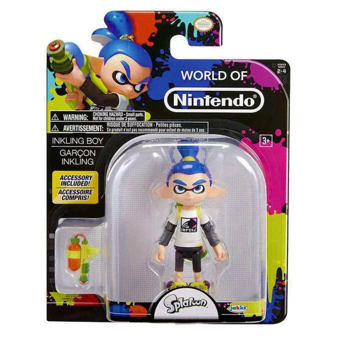 World Of Nintendo - Splatoon Inkling Boy with Blaster Action Figure 4"