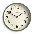 Newgate Number Four Wall Clock Matte Asparagus Green