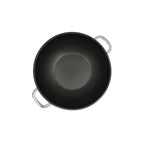 Omega Wok 32cm (Stainless Steel + Non Stick) With Glass Lid