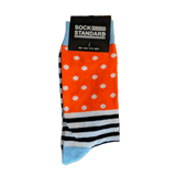 Sock Standard - Orange Polka/Striped