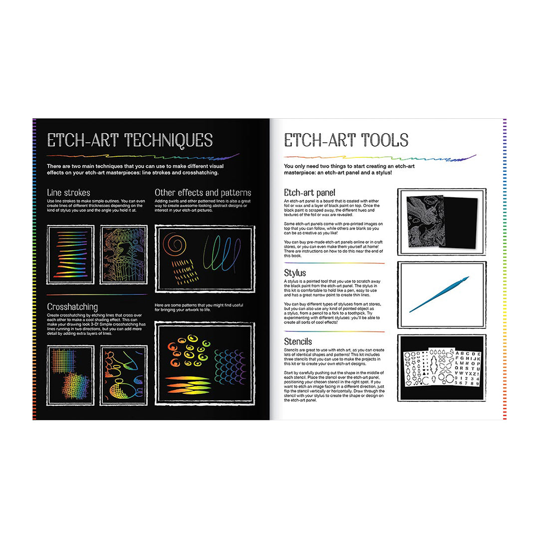 Kaleidoscope Etch Art Creations: Mythical Creatures