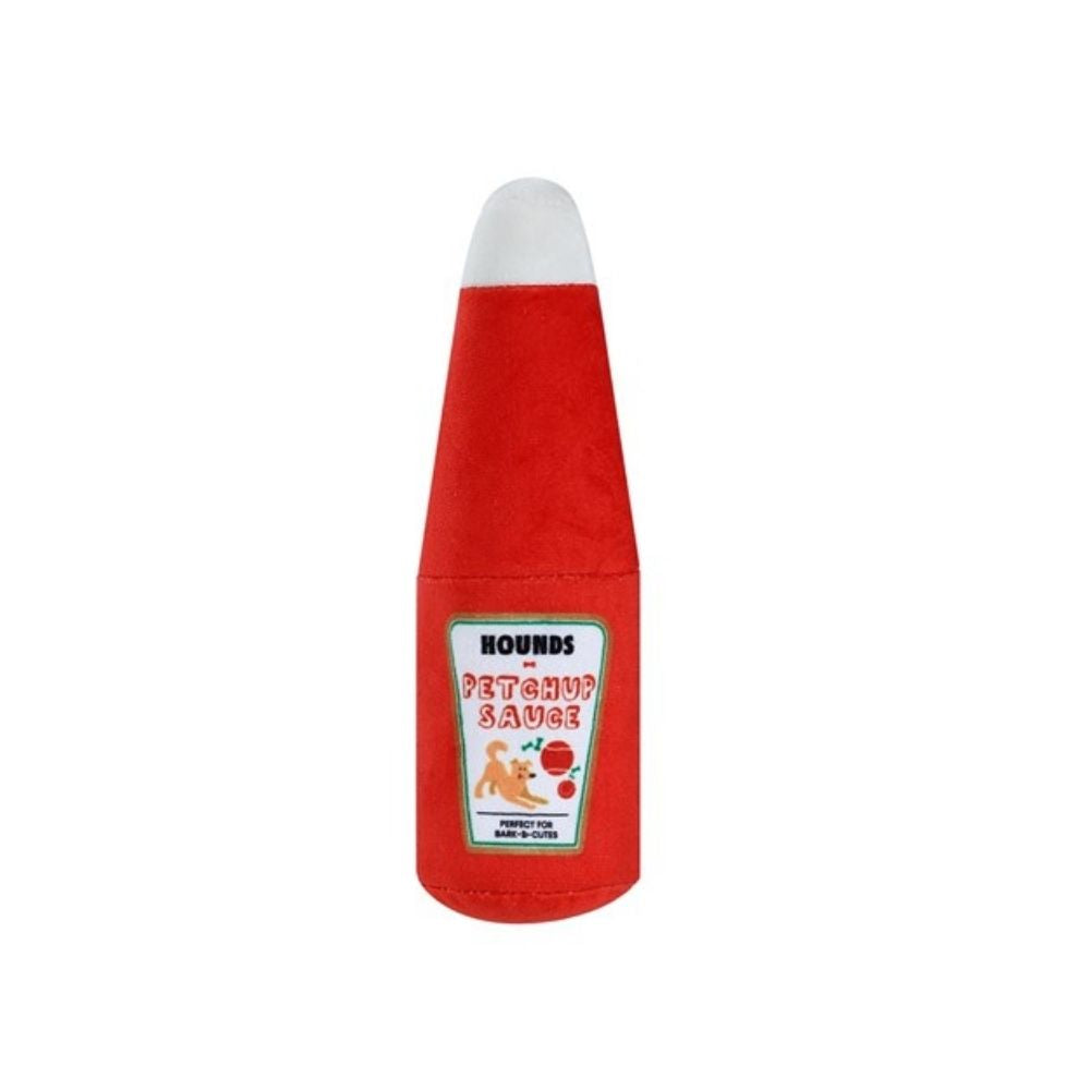 Paws & Claws Tomato Sauce Bottle Plush Toy - Red