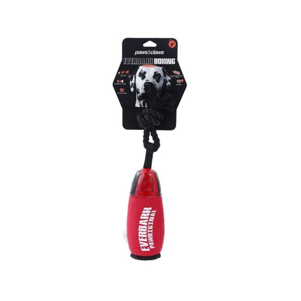 Paws & Claws Everbark Boxing Sand Bag Pet Toy - Red - 22x15cm
