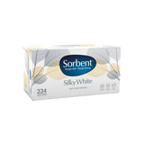 24 x Sorbent Silky White Facial Tissues - 224 Pack