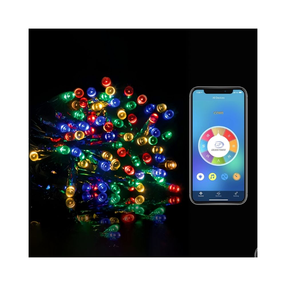 600 Colour LED Low Voltage Powered Fairy Lights with Bluetooth Control