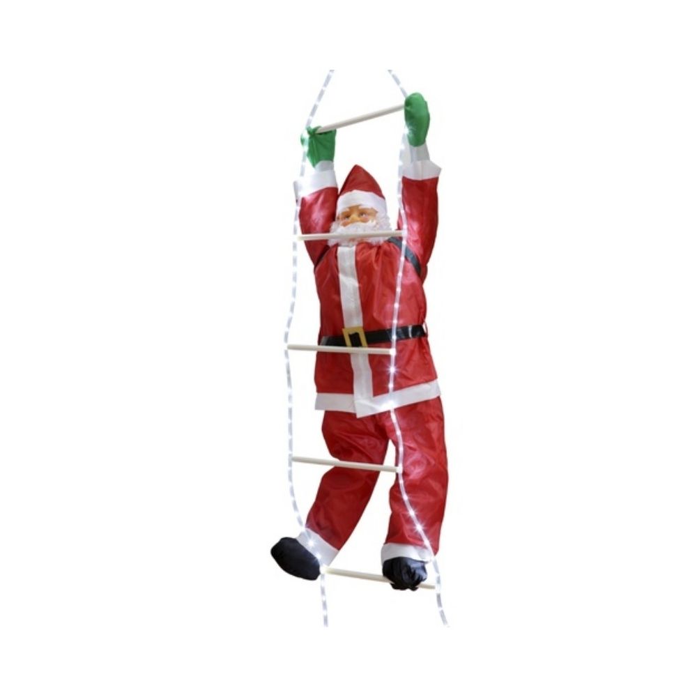 LED Climbing Santa on Ladder 4m
