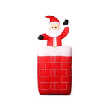 Light Up Inflatable Santa In & Out of Chimney