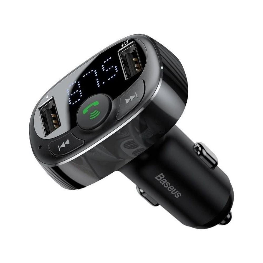 Baseus FM Transmitter T Typed Dual USB Car Charger and Bluetooth MP3 Player