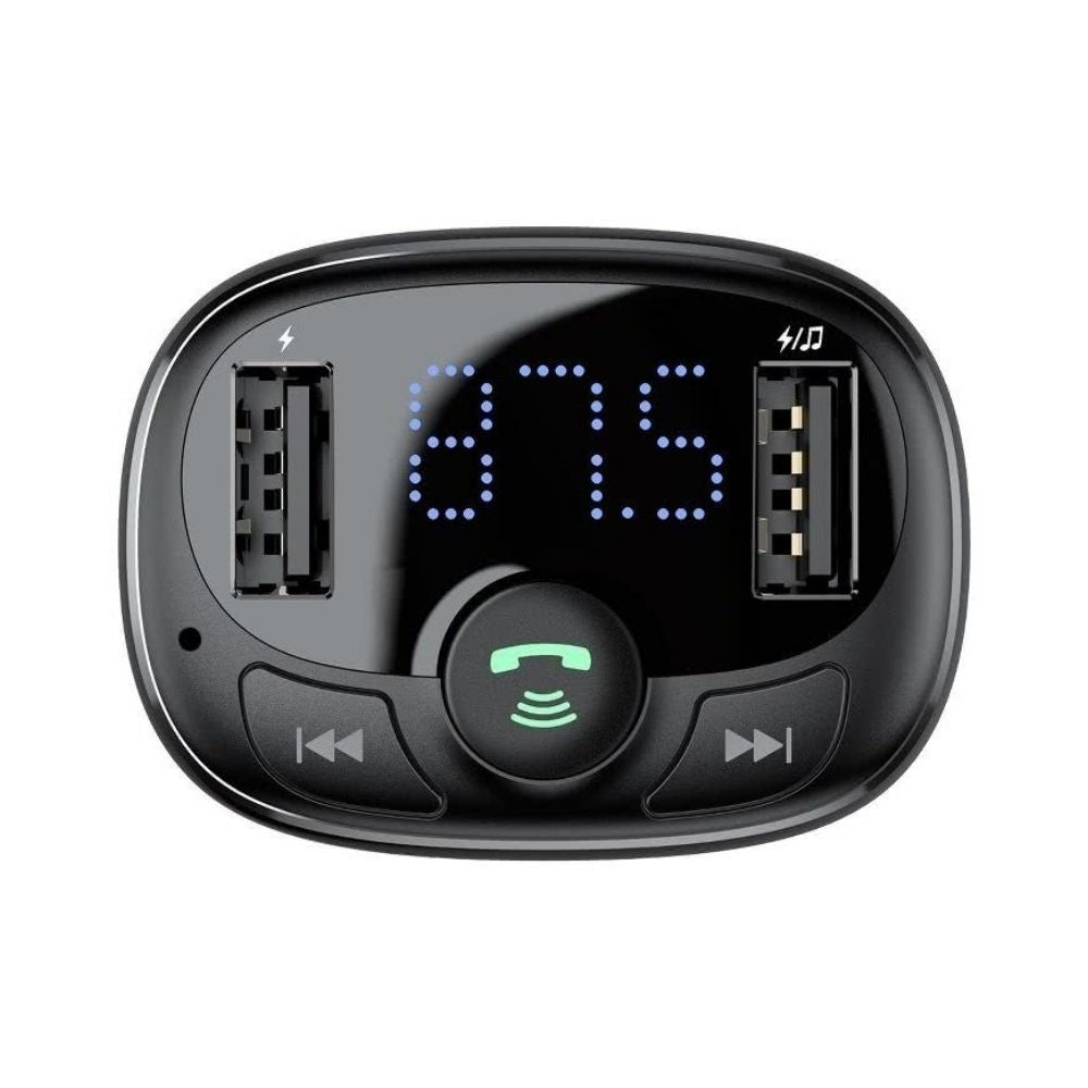 Baseus FM Transmitter T Typed Dual USB Car Charger and Bluetooth MP3 Player
