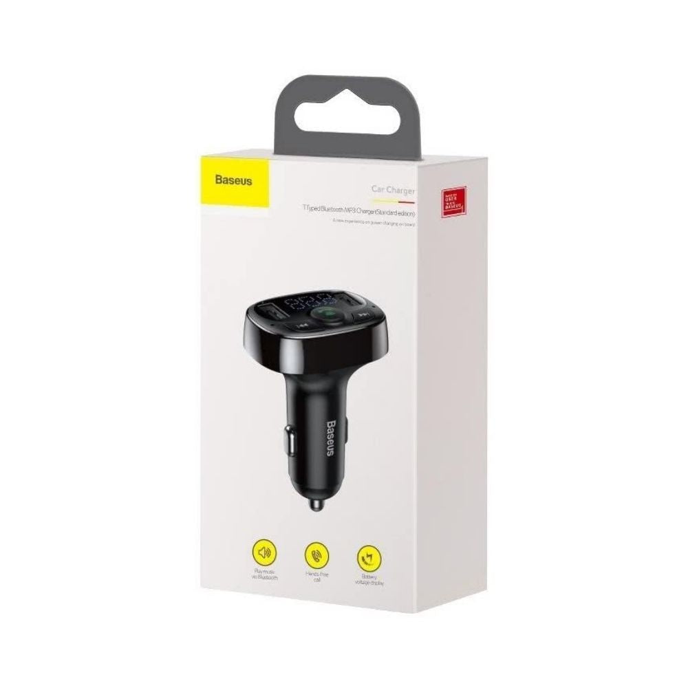 Baseus FM Transmitter T Typed Dual USB Car Charger and Bluetooth MP3 Player
