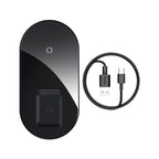 Baseus 2-in-1 Wireless Charger - Black