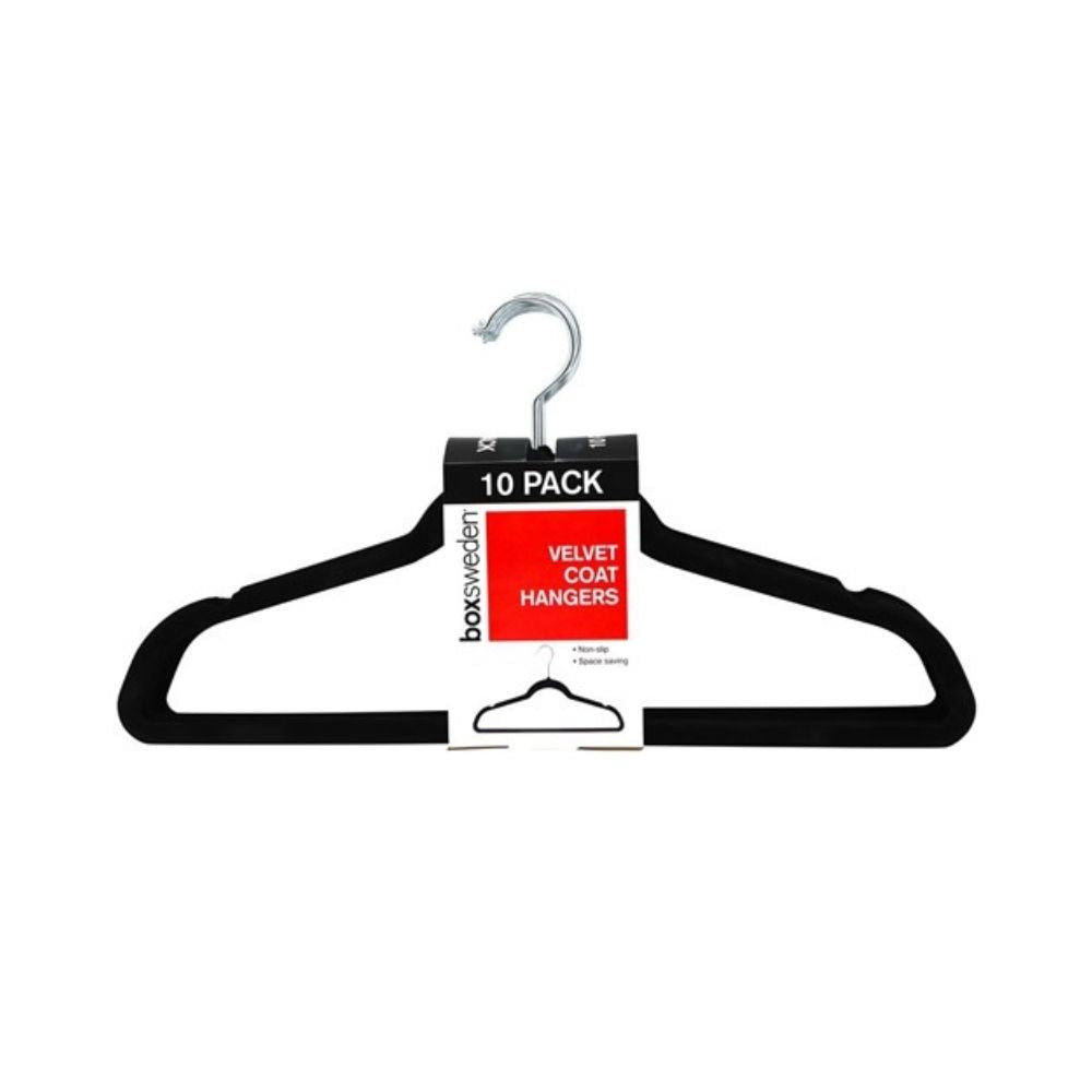 2 Pack x Boxsweden Velvet Hanger 10pc - 44.5cm