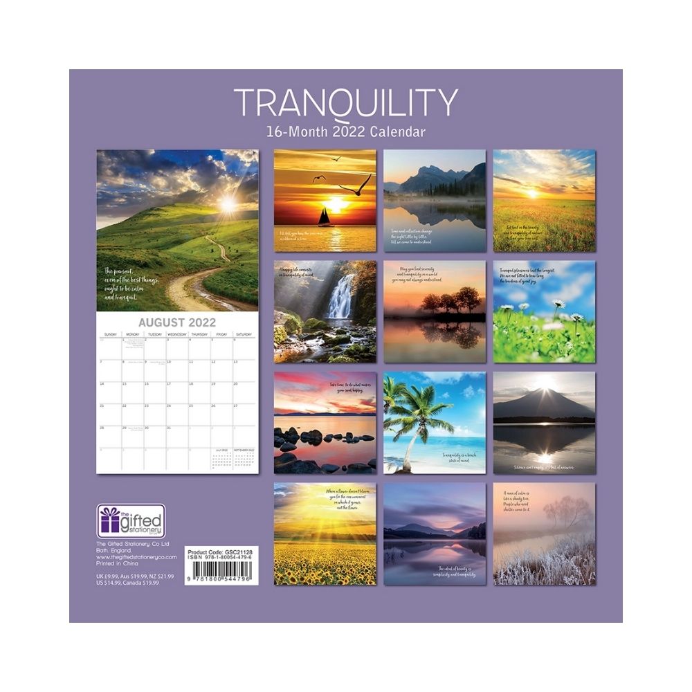 2022 Square Wall Calendar - Mind, Body & Spirit