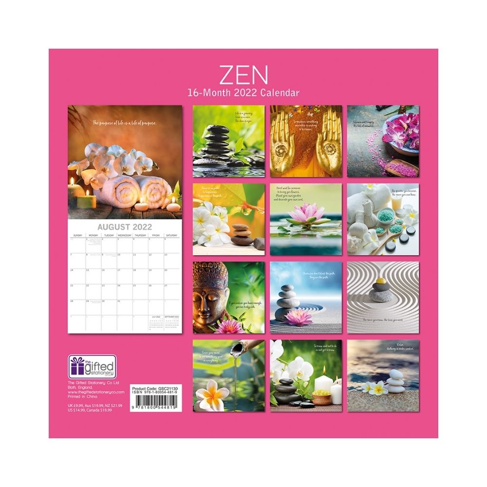 2022 Square Wall Calendar - Mind, Body & Spirit