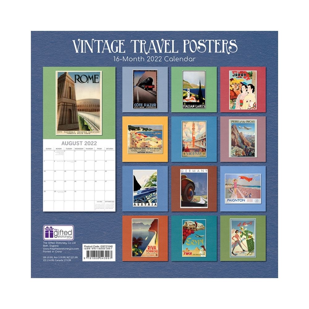 2022 Square Wall Calendar - Art