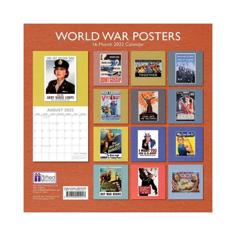 2022 Square Wall Calendar - Art