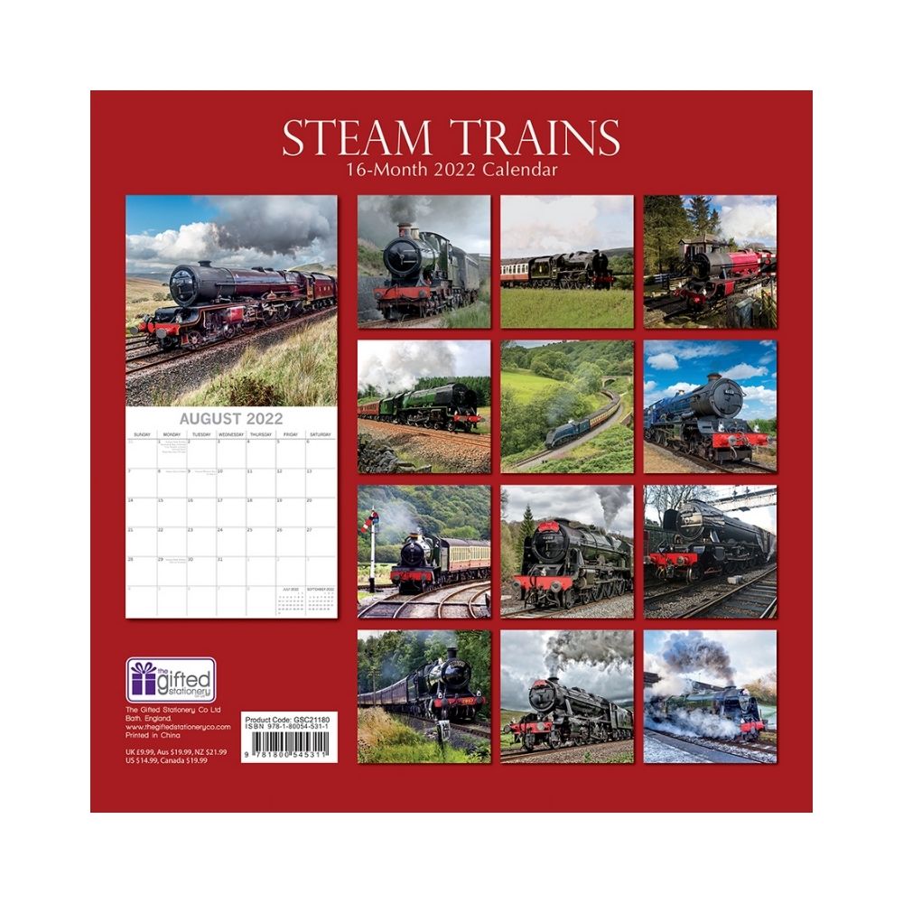 2022 Square Wall Calendar - Transport