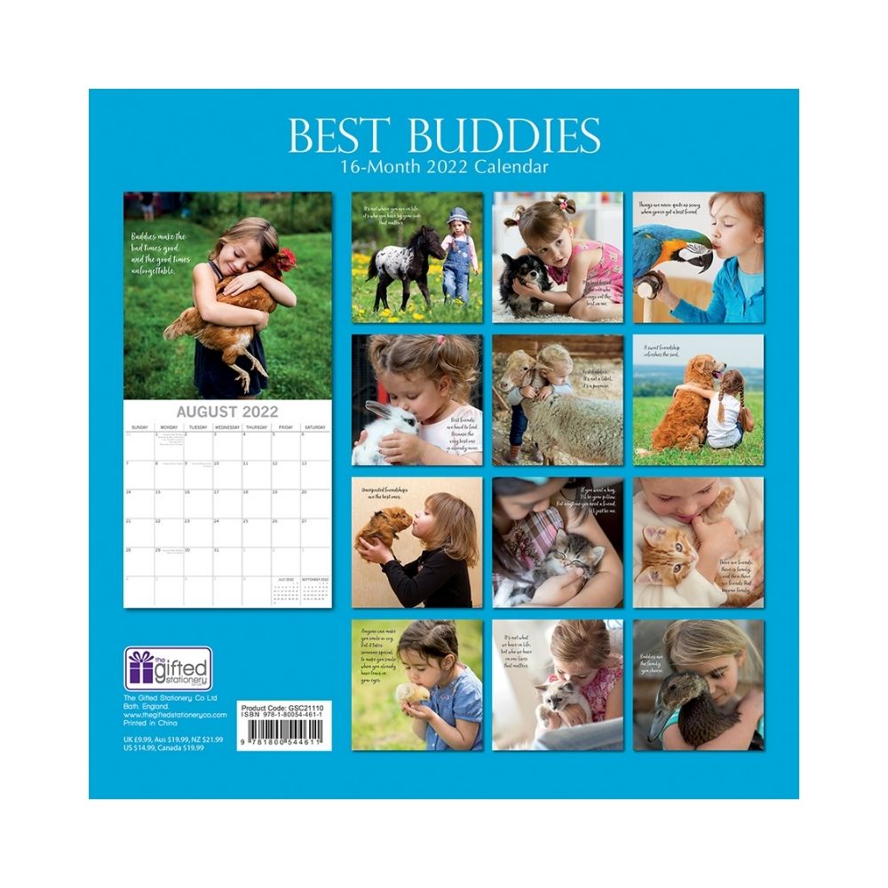 2022 Square Wall Calendar - Animals