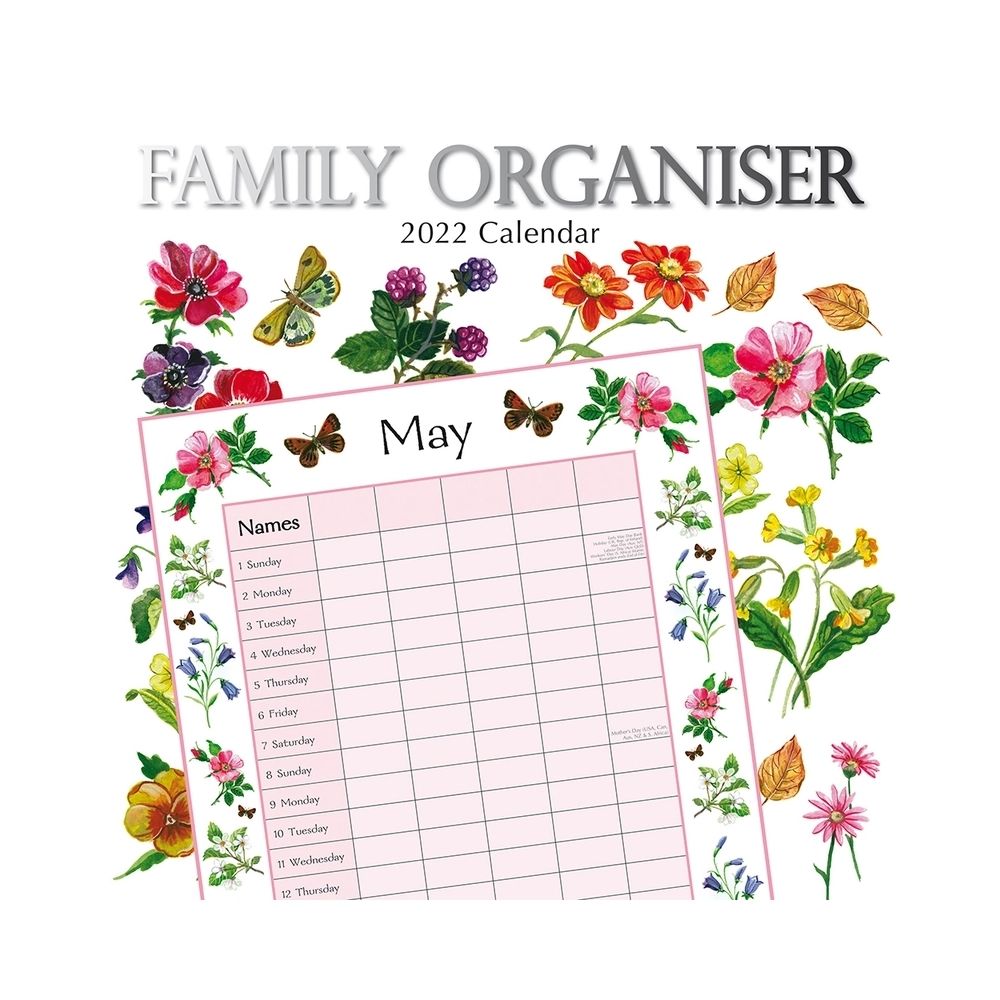 2022 Square Wall Calendar - Home Organiser