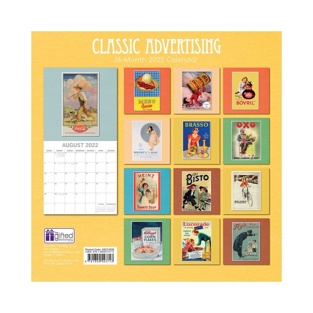 2022 Square Wall Calendar - Art