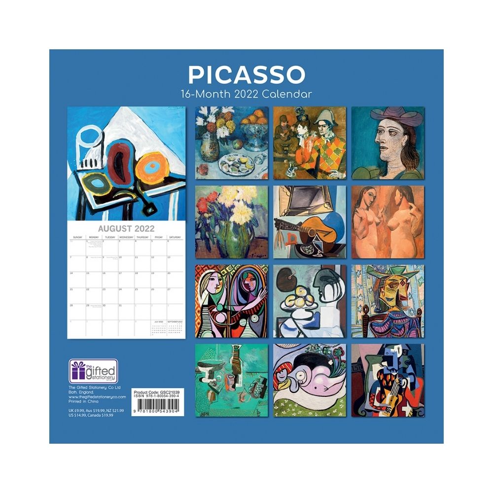 2022 Square Wall Calendar - Art