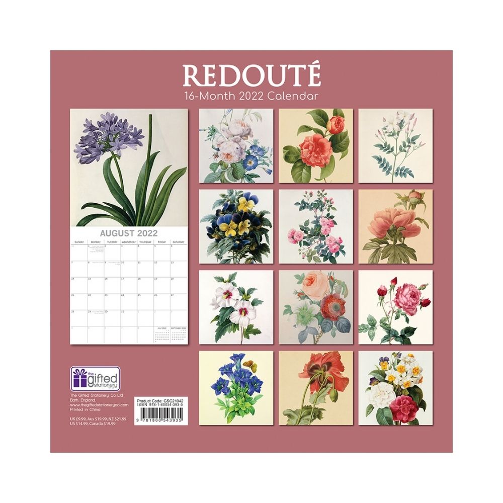 2022 Square Wall Calendar - Art