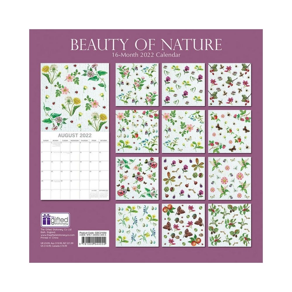 2022 Square Wall Calendar - Floral