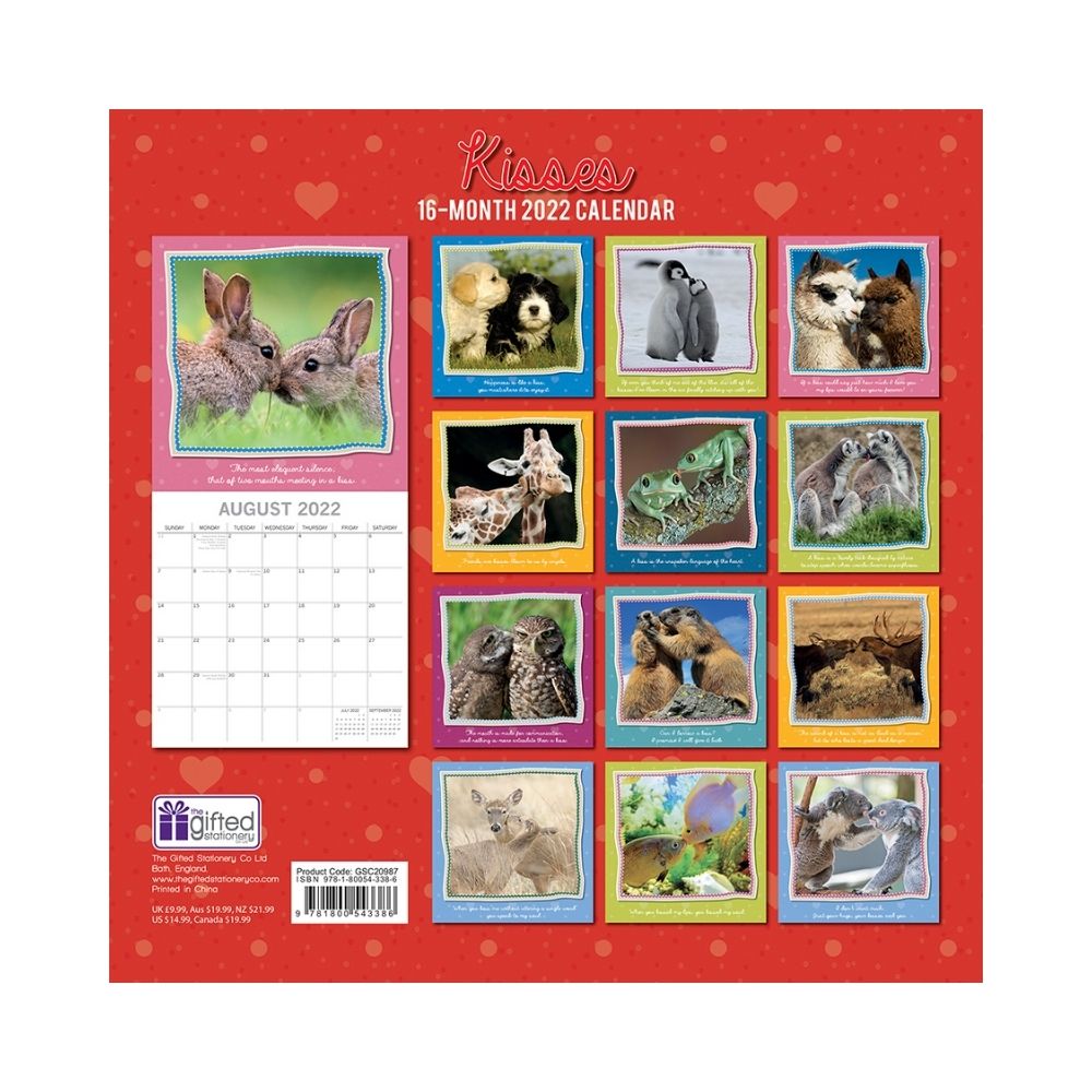 2022 Square Wall Calendar Animals - My Cute Range