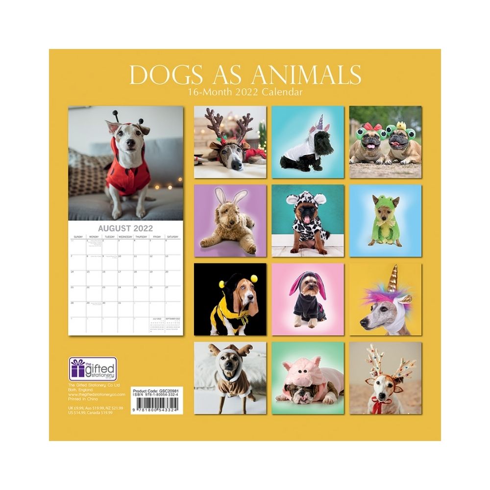 2022 Square Wall Calendar Animals - Humour