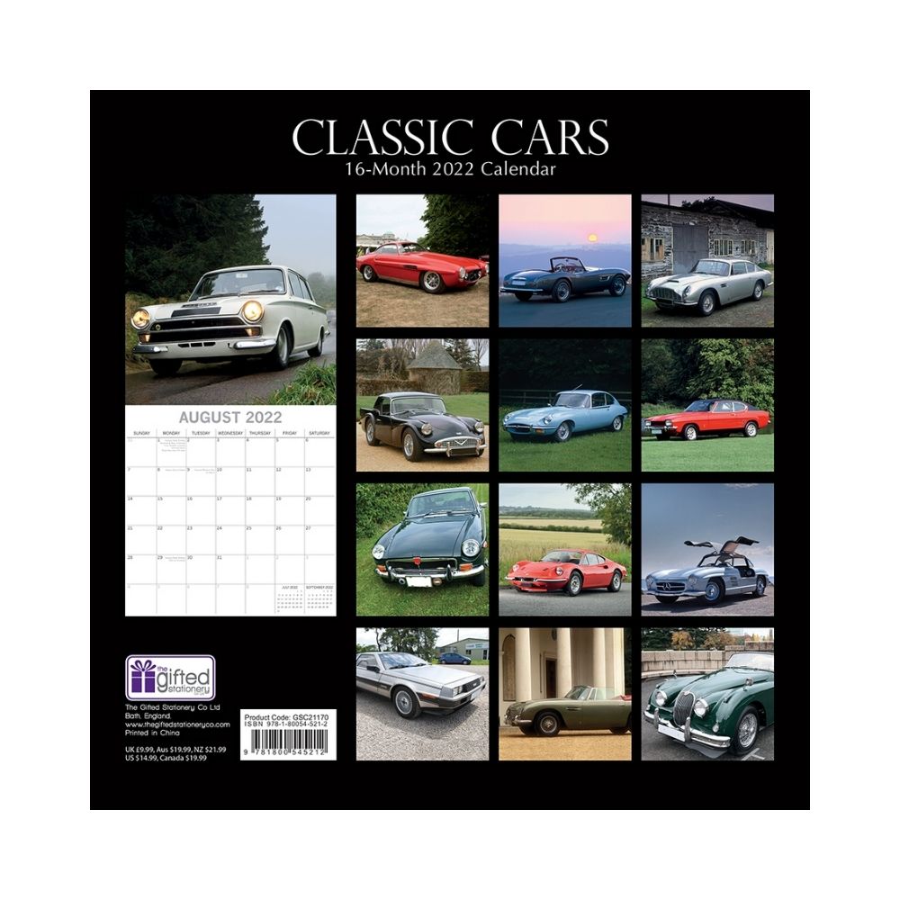 2022 Square Wall Calendar - Transport