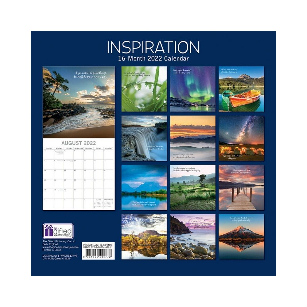 2022 Square Wall Calendar - Mind, Body & Spirit
