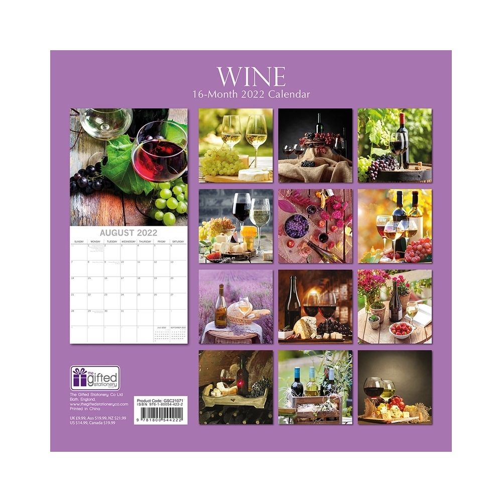 2022 Square Wall Calendar - Food & Drinks