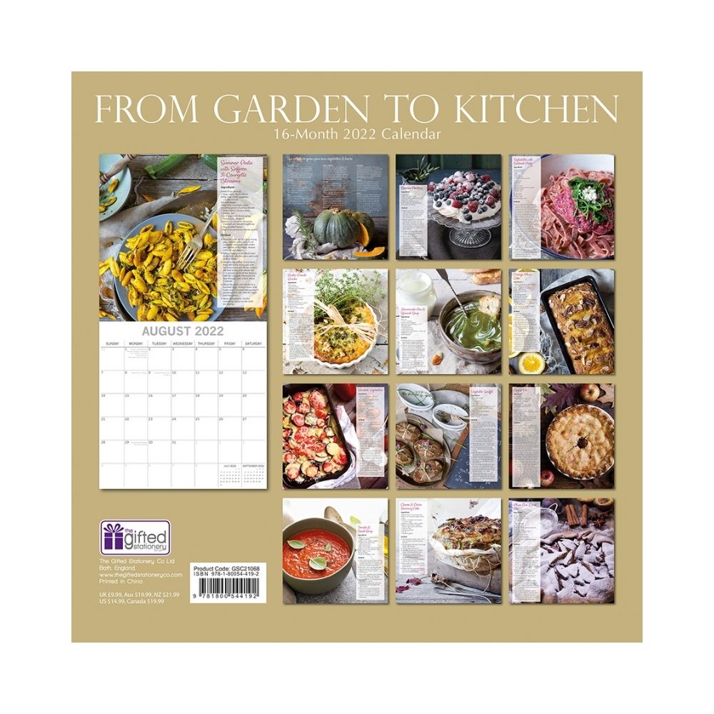 2022 Square Wall Calendar - Food & Drinks
