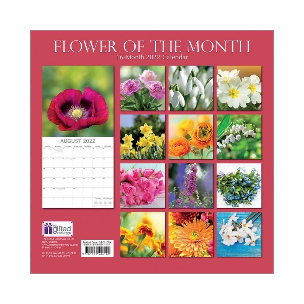 2022 Square Wall Calendar - Floral