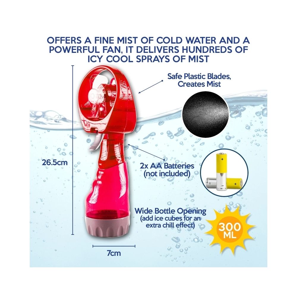 Portable Water Mist Spray Fan 300ml