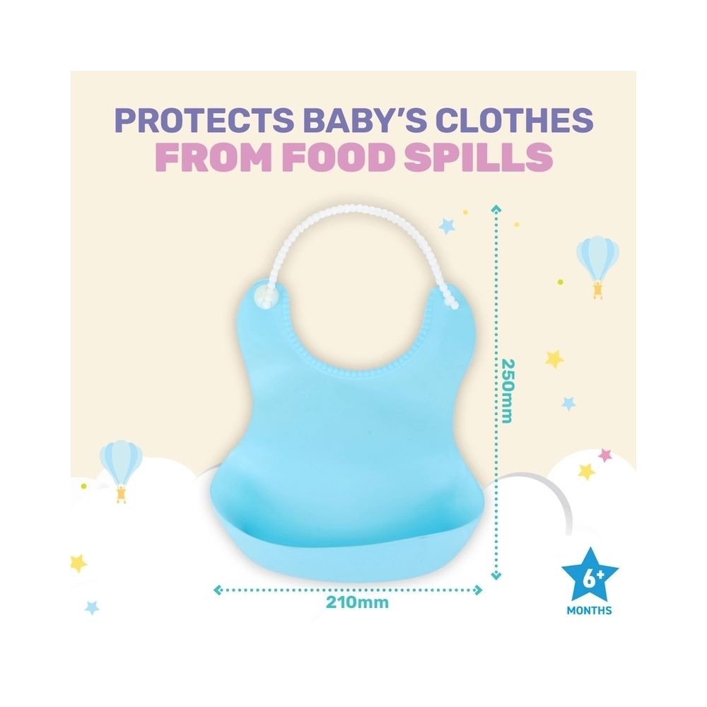 1st Steps Adjustable Baby Bib Food & Liquid Catcher