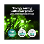 100 LED Lights Solar Fairy Lights 12 Metres - Green Lights