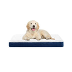 Orthopedic Pet Bed Navy Suede Small 75x50x8cm