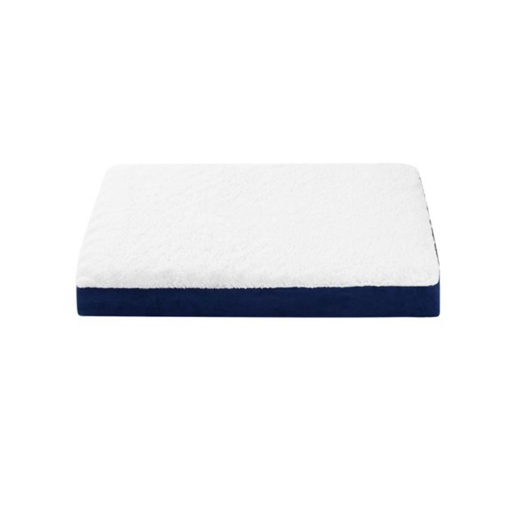 Orthopedic Pet Bed Navy Suede Small 75x50x8cm