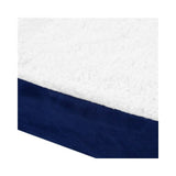 Orthopedic Pet Bed Navy Suede Small 75x50x8cm
