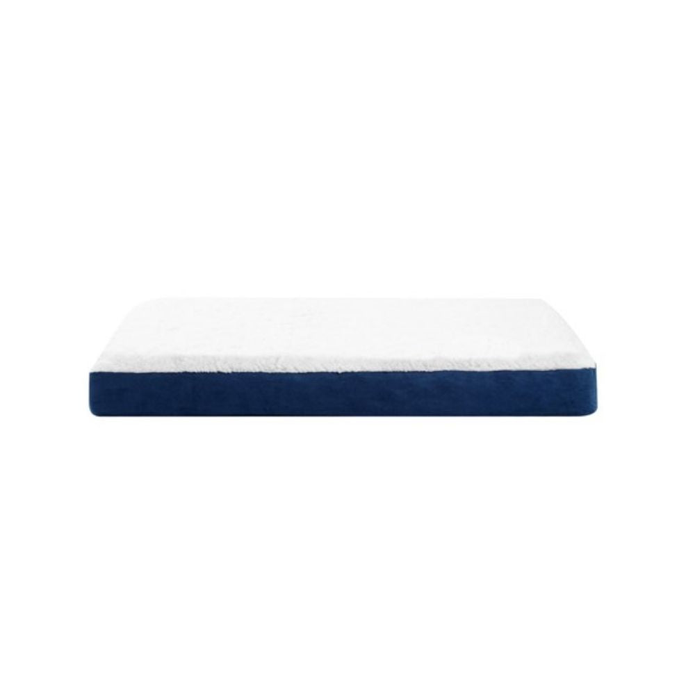 Orthopedic Pet Bed Navy Suede Small 75x50x8cm