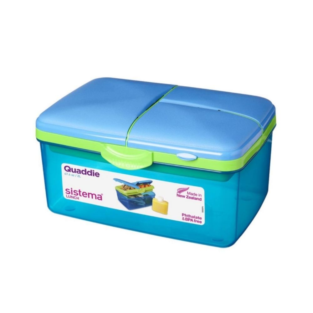 Sistema Quaddie Coloured Lunch Box - 2L