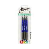 6 x Texta Retractable Ballpoint Pens Blue 3 Pack